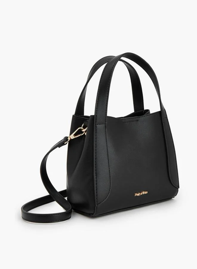 Paprika BLACK Paprika Grainy Pu Totes for Women | Best Price UAE